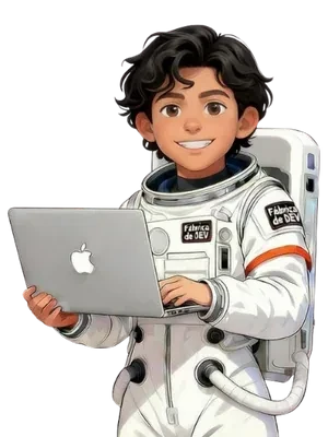 Foto de Guilherme (É um desenho com ele vestido de astronauta)
